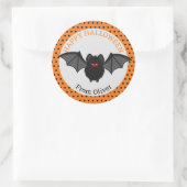 Rond Sticker Halloween Happy Personnalisé (Sac)