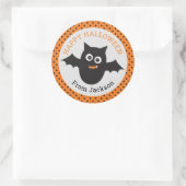 Rond Sticker Halloween Happy Personnalisé (Sac)