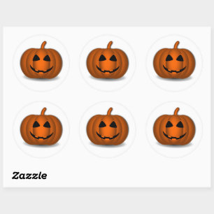 Rond Sticker Halloween Jack o' Lantern