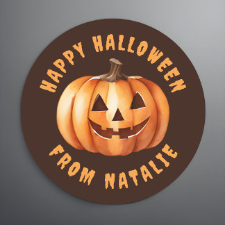 Rond Sticker Halloween personnalisé