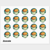 Rond Sticker Halloween vintage (Feuille)