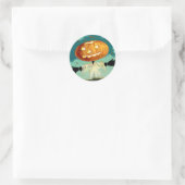Rond Sticker Halloween vintage (Sac)