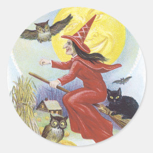 Rond Sticker Halloween vintage