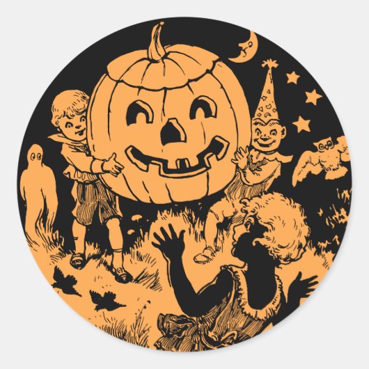 Rond Sticker Halloween vintage (Devant)