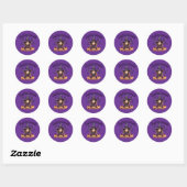 Rond Sticker Halloween Witch (Feuille)