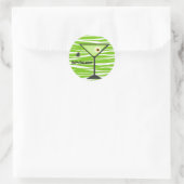 Rond Sticker Halloween Zebra Green Cocktail Eyeball (Sac)