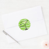 Rond Sticker Halloween Zebra Green Cocktail Eyeball (Enveloppe)