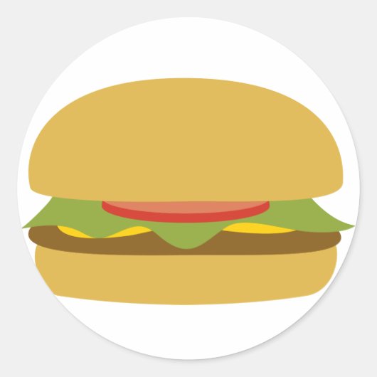 Rond Sticker Hamburger (Devant)