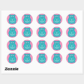 Rond Sticker Hamster turquoise (Feuille)