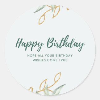 Rond Sticker happy birthday 