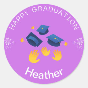 Rond Sticker - Happy Graduate Personnaliser - Ajouter u