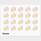 Rond sticker happy sun rise (Feuille)