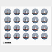 Rond sticker Harbour Beach Lighthouse (Feuille)