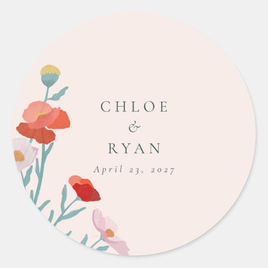 Rond Sticker Harmony Floral (Devant)