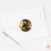 Rond Sticker Haunted House Halloween Party (Enveloppe)