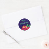 Rond Sticker Hawaiian Joyeux Noël Mele Kalikimaka (Enveloppe)