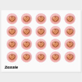 Rond Sticker Heart Love (Feuille)