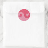 Rond Sticker Heart Yin Yang (Sac)