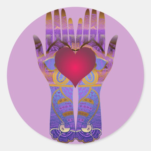 Rond Sticker Heaven Hands (Devant)