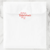 Rond Sticker Heureuse Sainte-Valentin amusant KRW (Sac)
