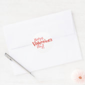 Rond Sticker Heureuse Sainte-Valentin amusant KRW (Enveloppe)