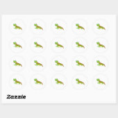 Rond Sticker heureux Iguana (Feuille)