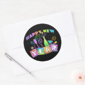 Rond Sticker - HEUREUX NOUVEL AN! (Enveloppe)