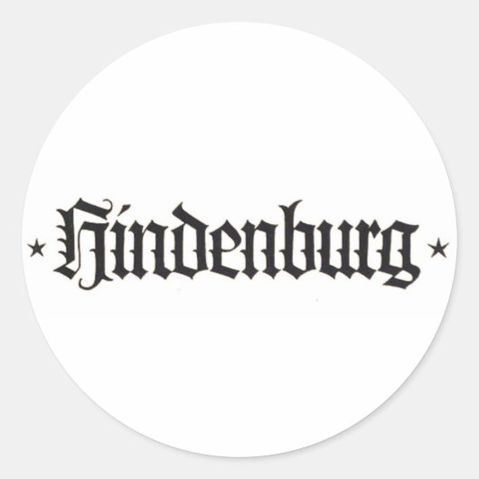 Rond Sticker Hindenburg (Devant)