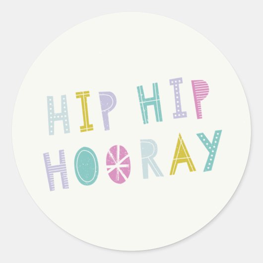 Rond Sticker Hip Hooray - Lime (Devant)