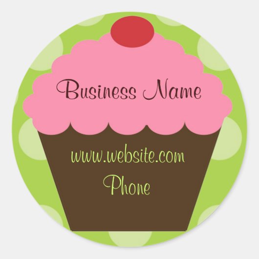 Rond Sticker Hip Retro Cupcake (Devant)