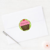 Rond Sticker Hip Retro Cupcake (Enveloppe)