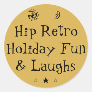 Rond Sticker Hip Retro par RoseWrites