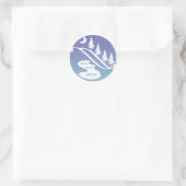 Rond Sticker hiver, hiver, design hiver (Sac)
