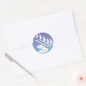 Rond Sticker hiver, hiver, design hiver (Enveloppe)