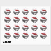 Rond Sticker hivernal (Feuille)