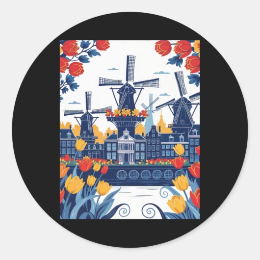 Rond Sticker Holland (Devant)
