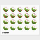 Rond Sticker Holly Berries (Feuille)
