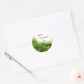 Rond Sticker Holly Berries (Enveloppe)