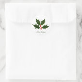 Rond Sticker Holly Christmas Joyeux Noël (Sac)
