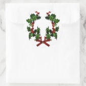 Rond Sticker Holly Wreath (Sac)