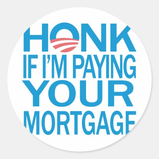 Rond Sticker Honk AntiObama (Devant)