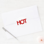 Rond Sticker HOT rouge (Enveloppe)