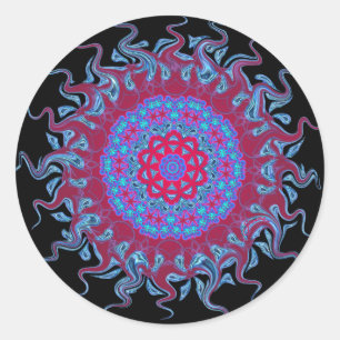 Rond Sticker Hot Snowflake