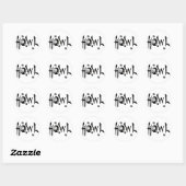 Rond Sticker Howl Wolf (Feuille)