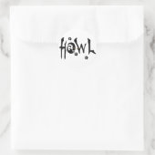 Rond Sticker Howl Wolf (Sac)