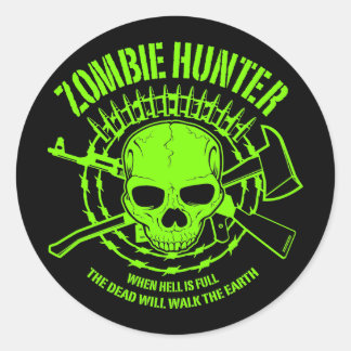 Rond Sticker Hunter Zombie