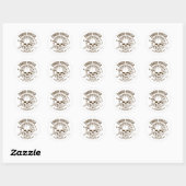Rond Sticker Hunter Zombie (Feuille)
