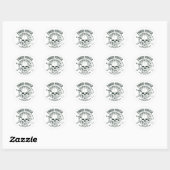 Rond Sticker Hunter Zombie (Feuille)