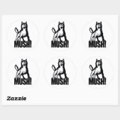 Rond Sticker Husky Mush (Feuille)