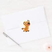 Rond Sticker Hyena pour petit dessin mignon (Enveloppe)